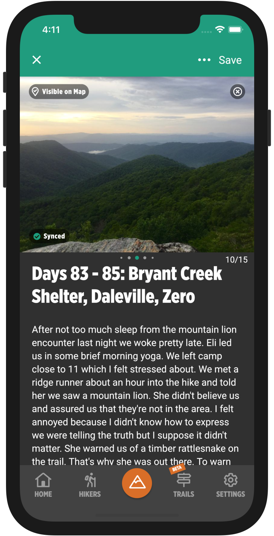 HikerFeed Mobile Screenshot - Trail Community Filters