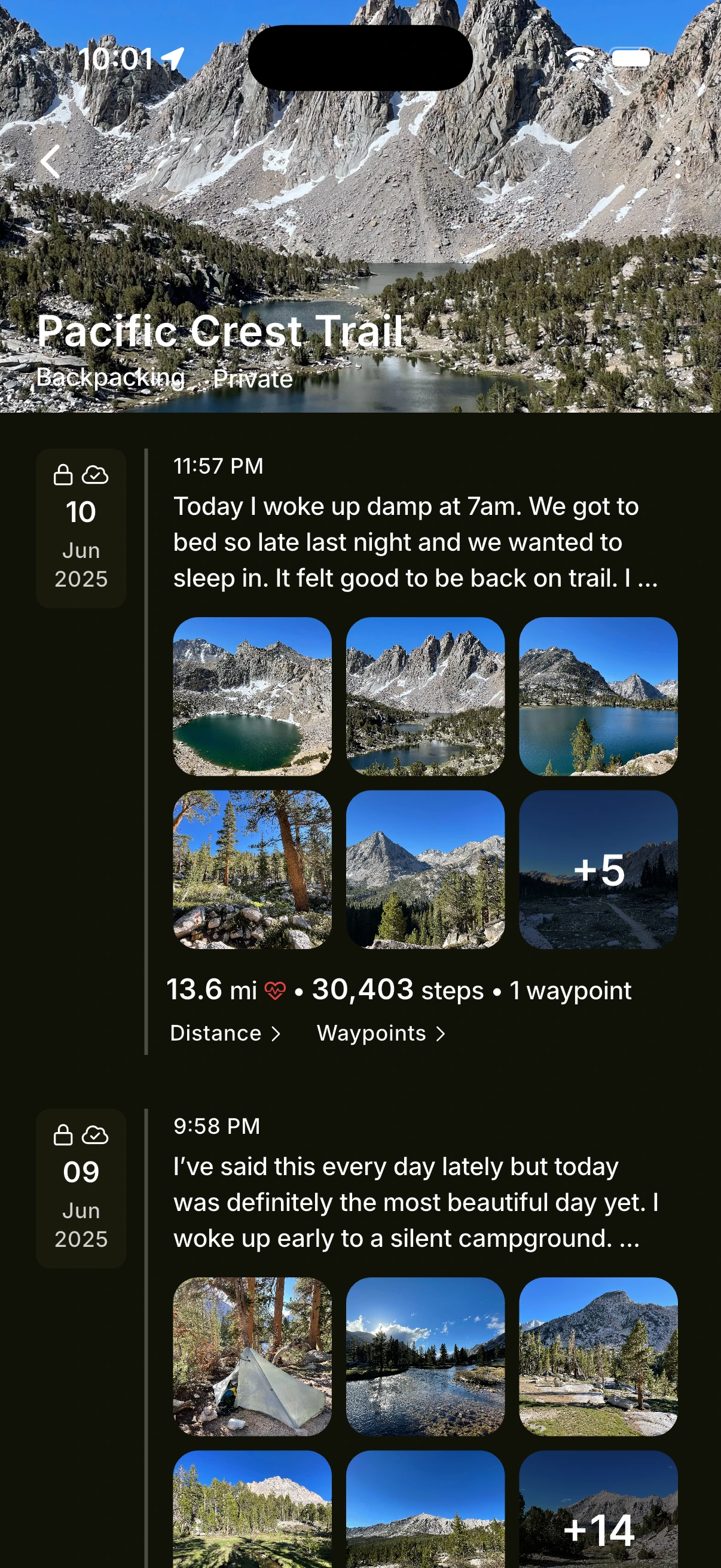 HikerFeed app — preview 1 of 3